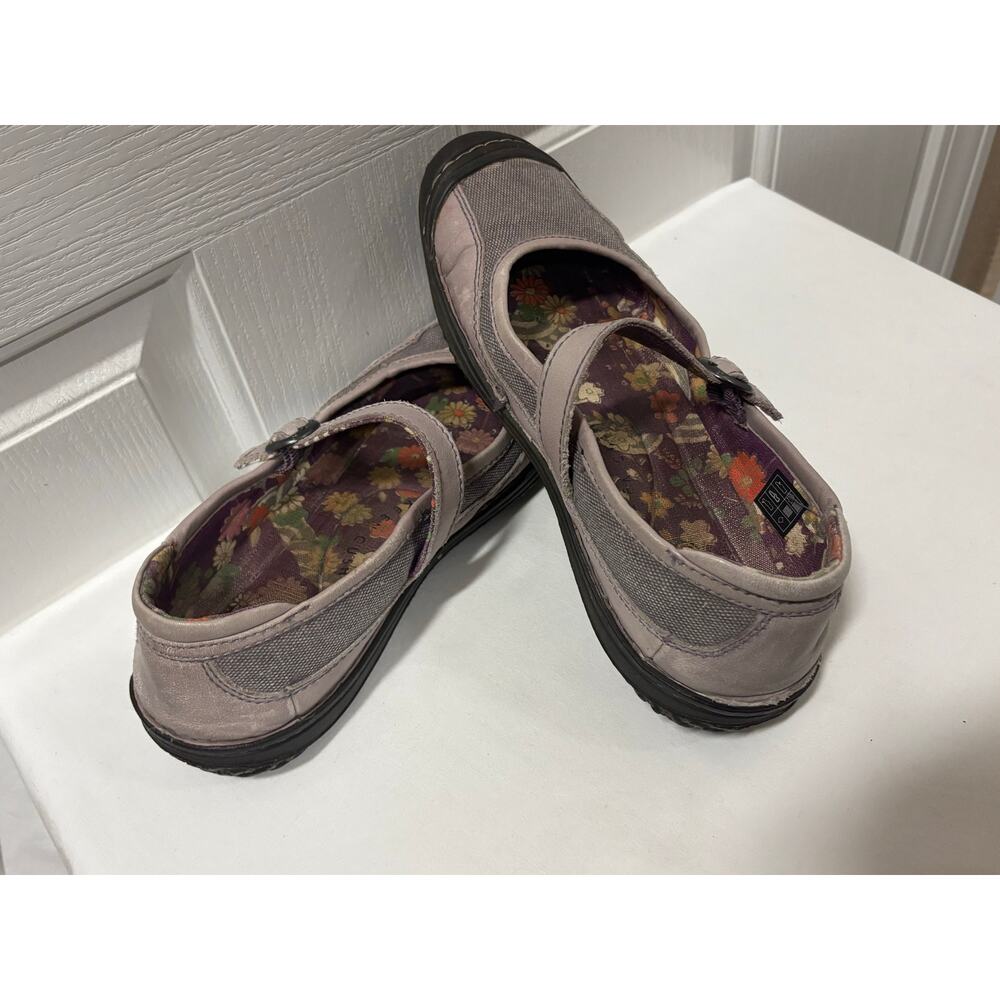 KEEN Mary Jane Flats Lavender Gray Canvas Leather Comfort Shoes Women’s US 9.5 - Picture 9 of 12